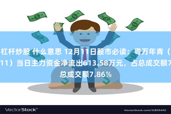 杠杆炒股 什么意思 12月11日股市必读：粤万年青（301111）当日主力资金净流出613.58万元，占总成交额7.86%